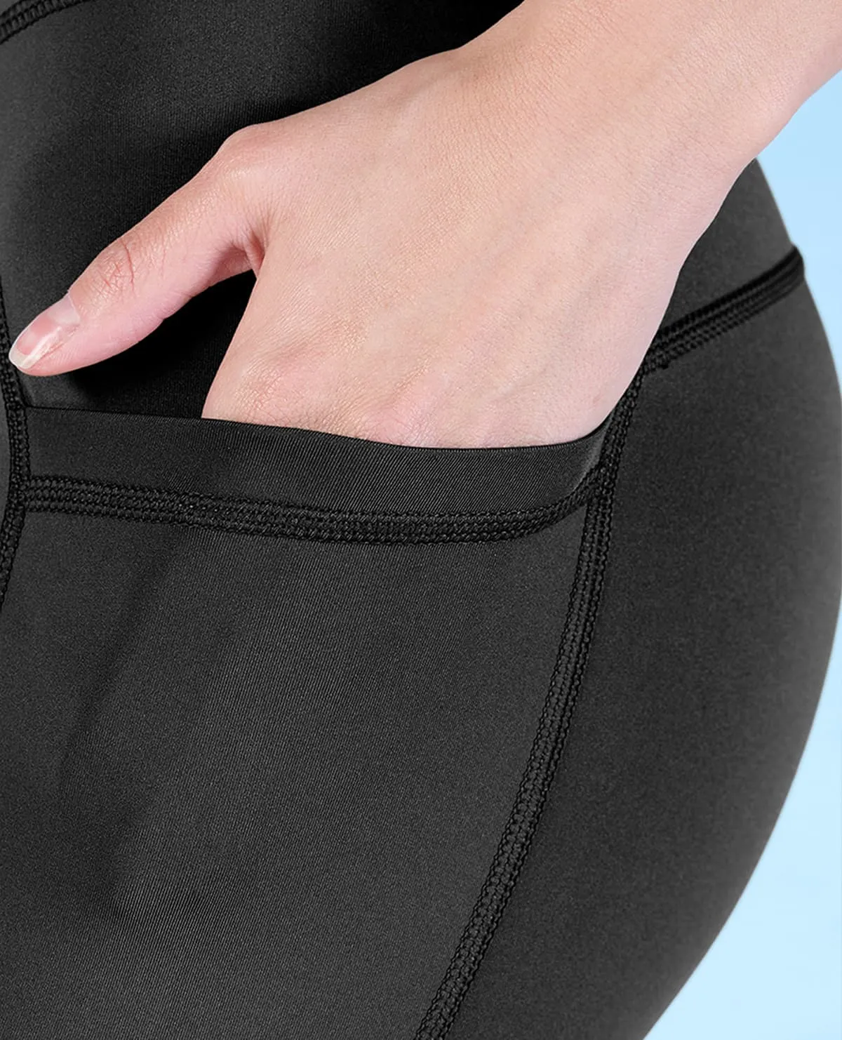 High Waisted 3/4 Leggings in Second SKN Fabric
