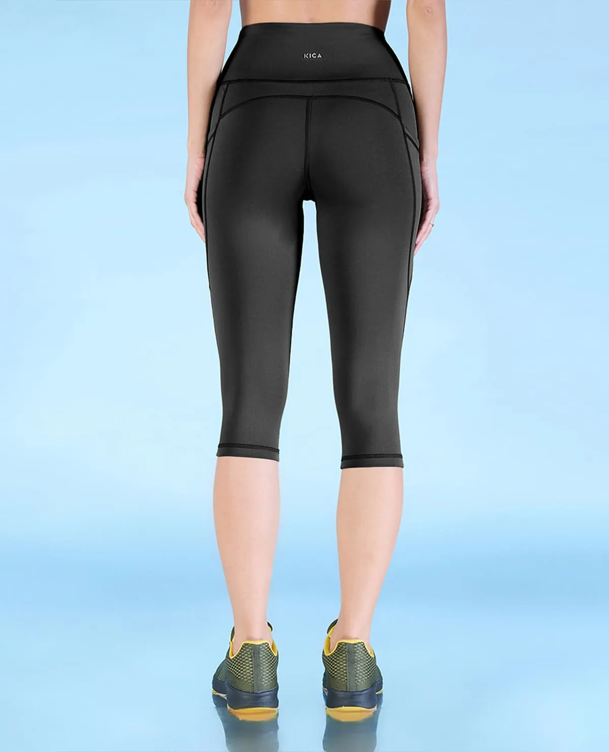 High Waisted 3/4 Leggings in Second SKN Fabric