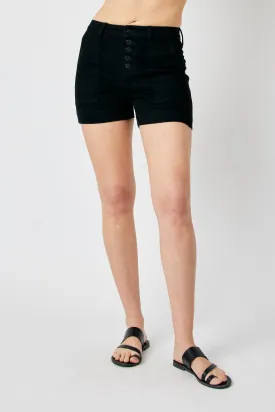 Highwaist Black Denim Shorts