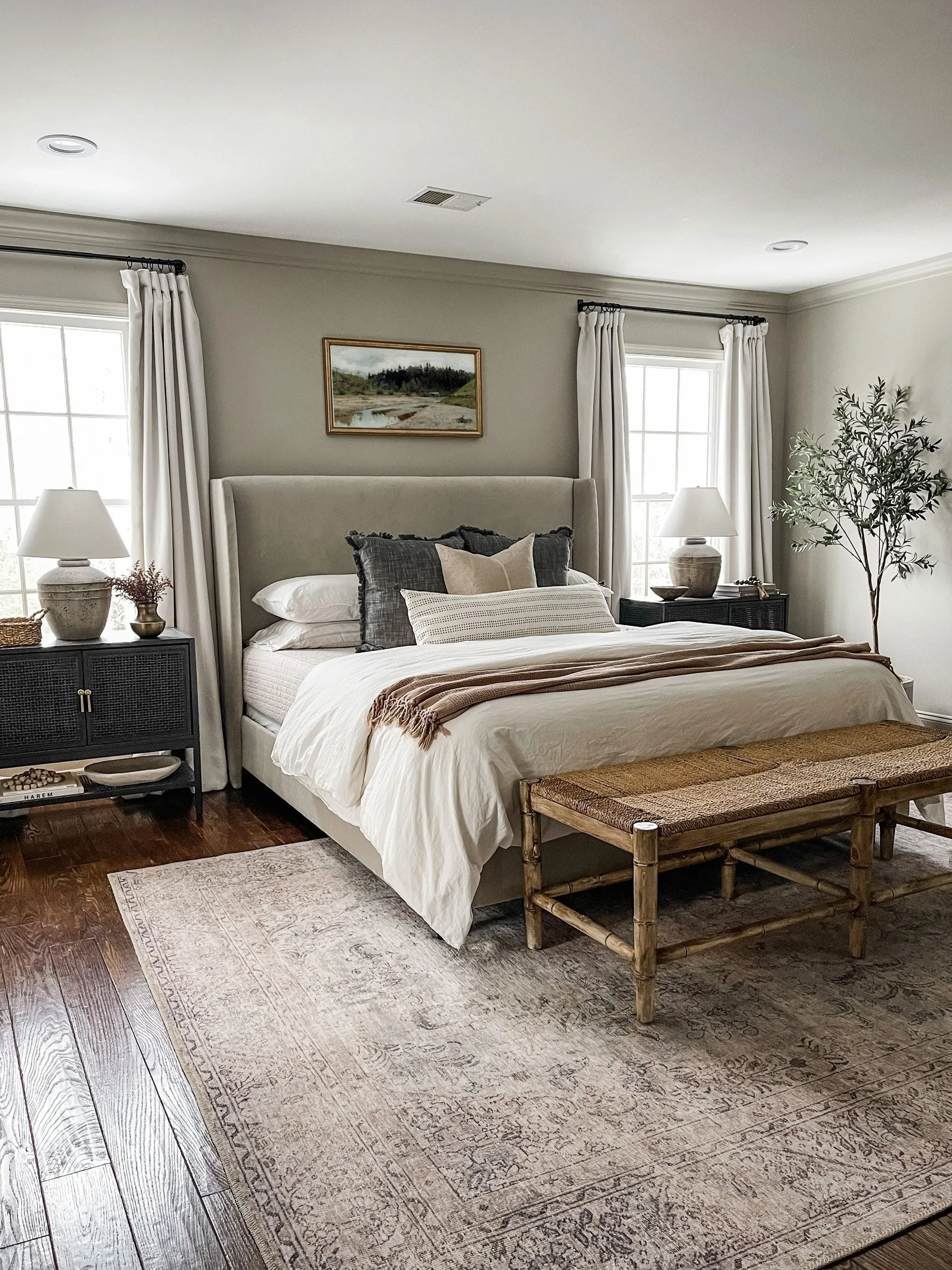 Horizontal Landscape with Stream Vintage Wall Art