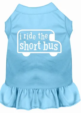 I Ride The Short Bus Screen Print Dress Baby Blue Lg (14)