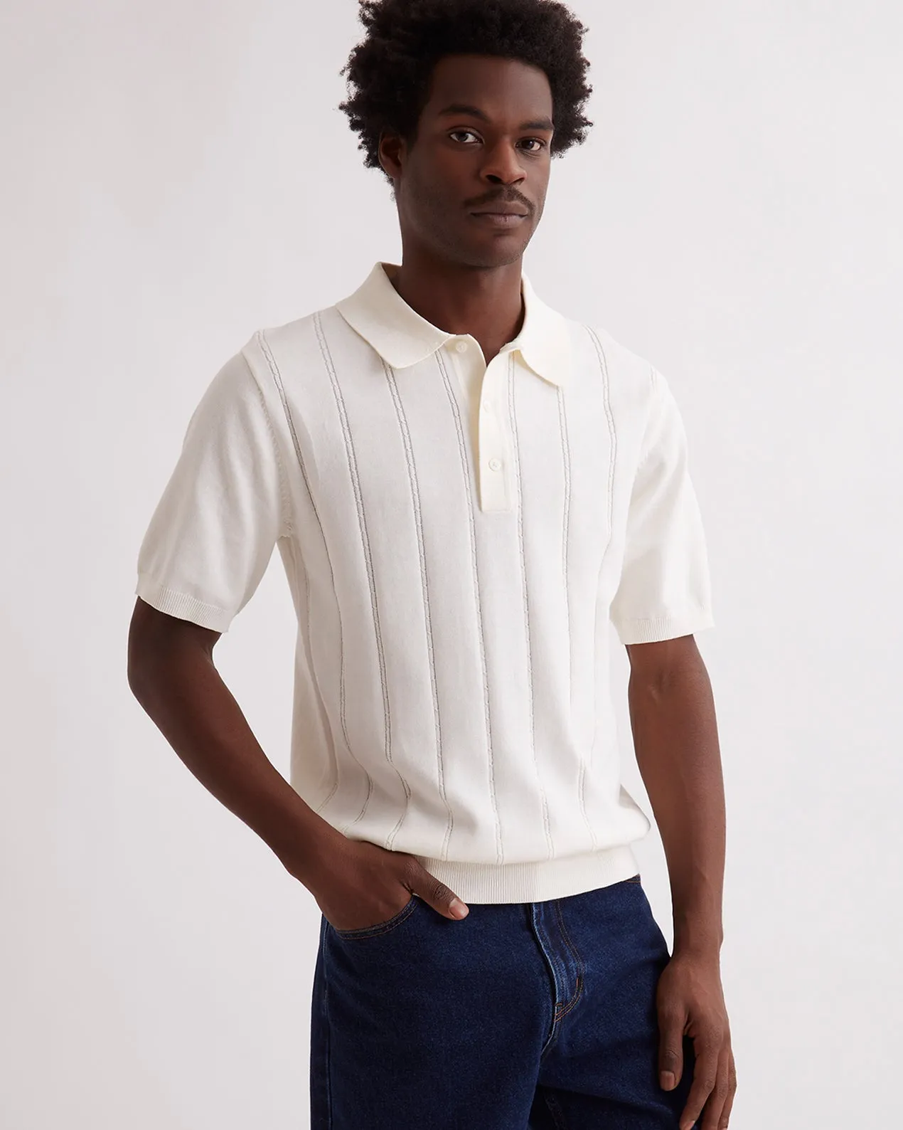 Jahmad Mini Cable Knit Polo