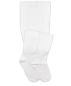 Jefferies Cable Knit Tights - White