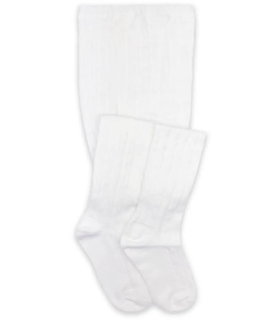Jefferies Cable Knit Tights - White