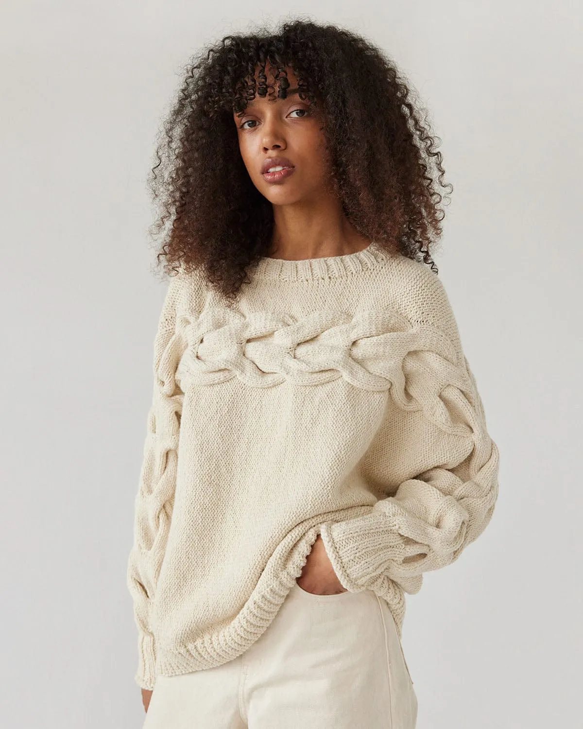 Jūra: Oat Milk Alpaca Wool & Cotton Sweater