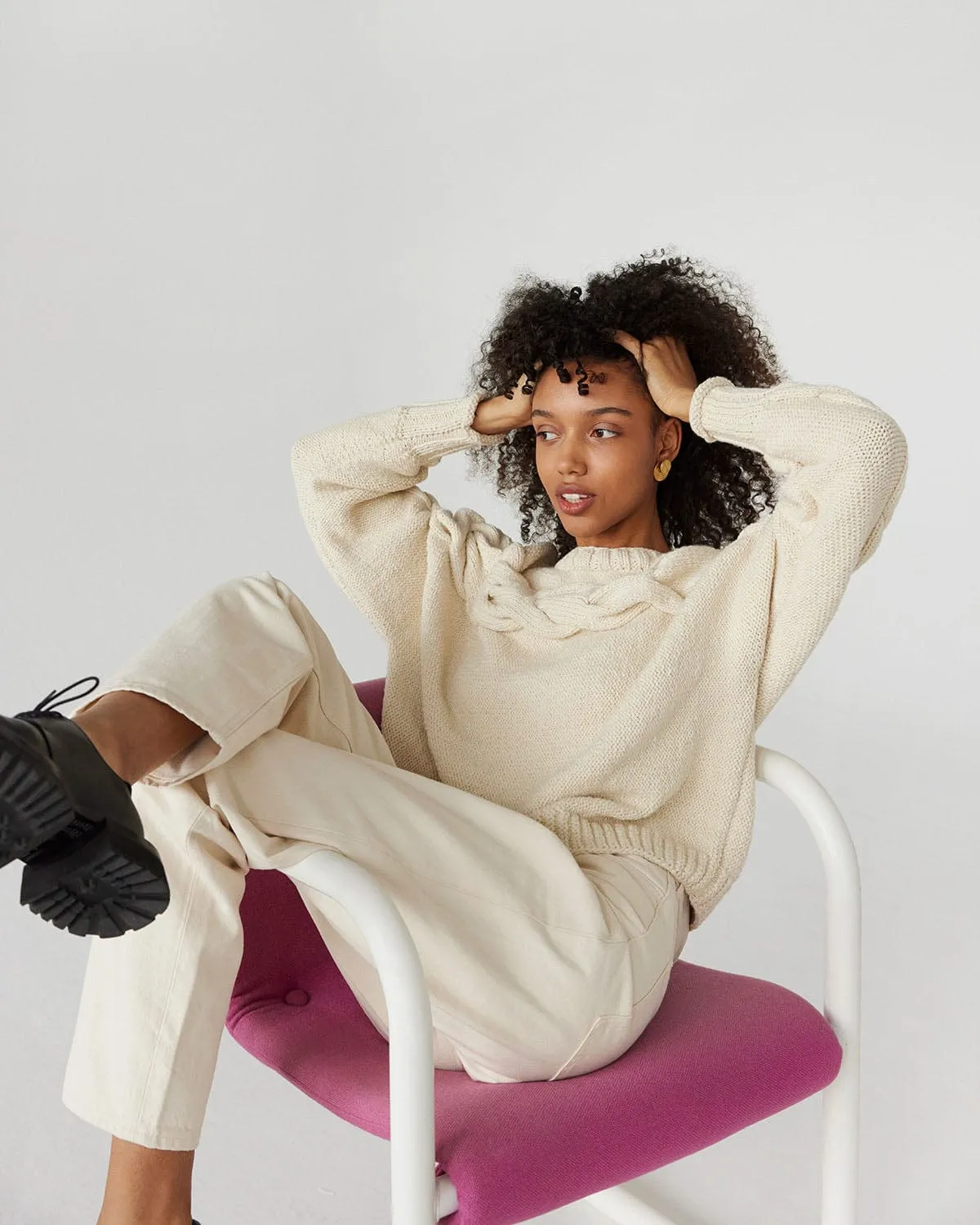 Jūra: Oat Milk Alpaca Wool & Cotton Sweater