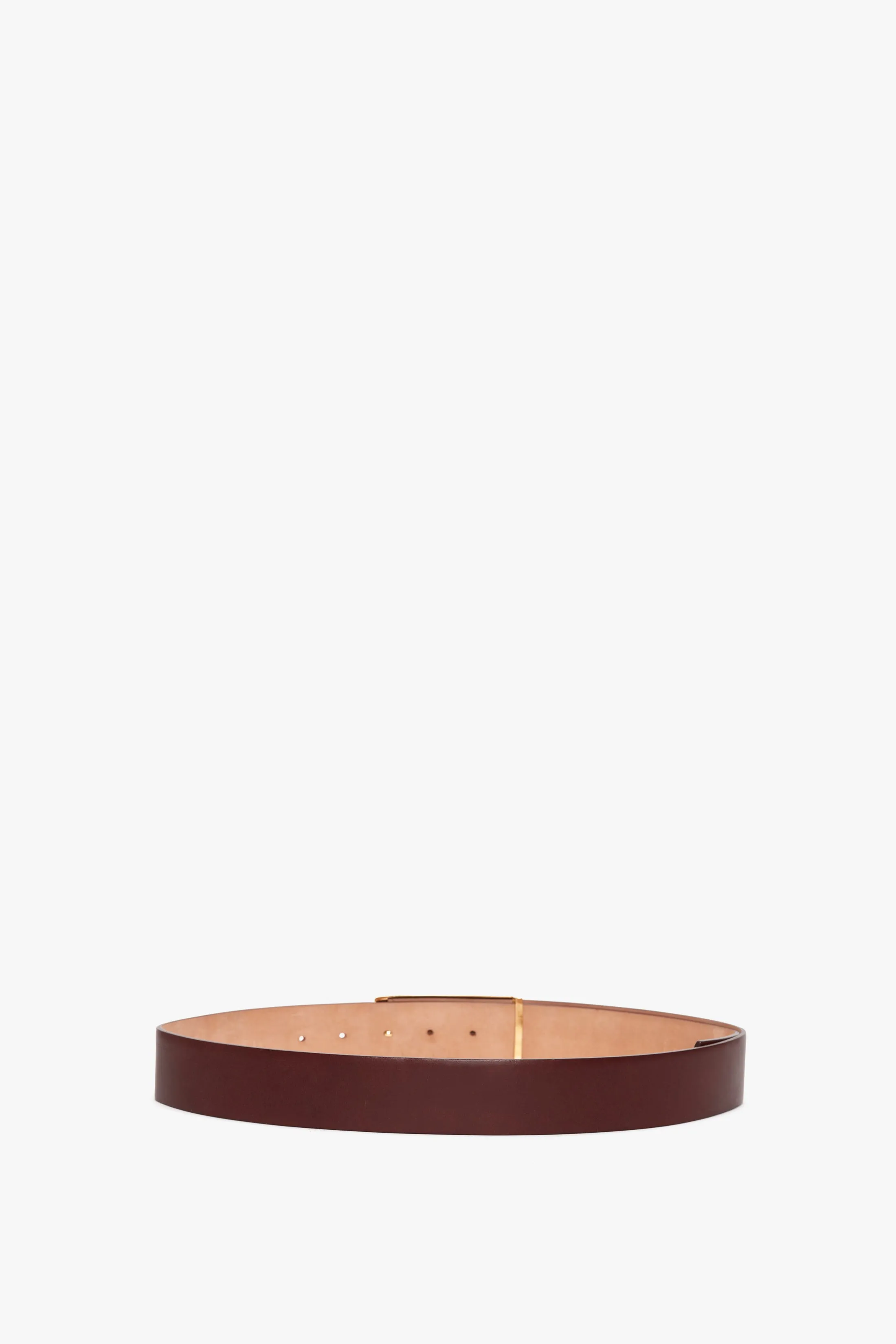 Jumbo Frame Belt In Burgundy Leather
