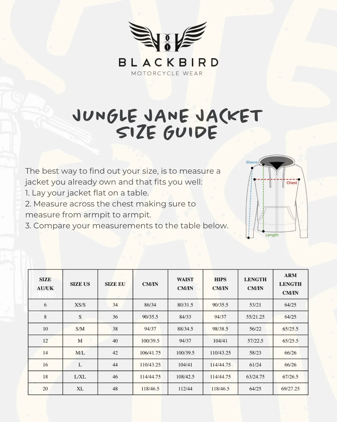 Jungle Jane Denim Motorcycle Jacket (Armoured)