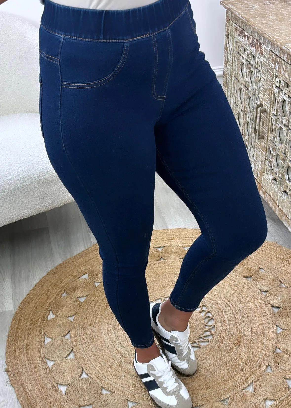 Kathleen Dark Denim High Waist Jeggings