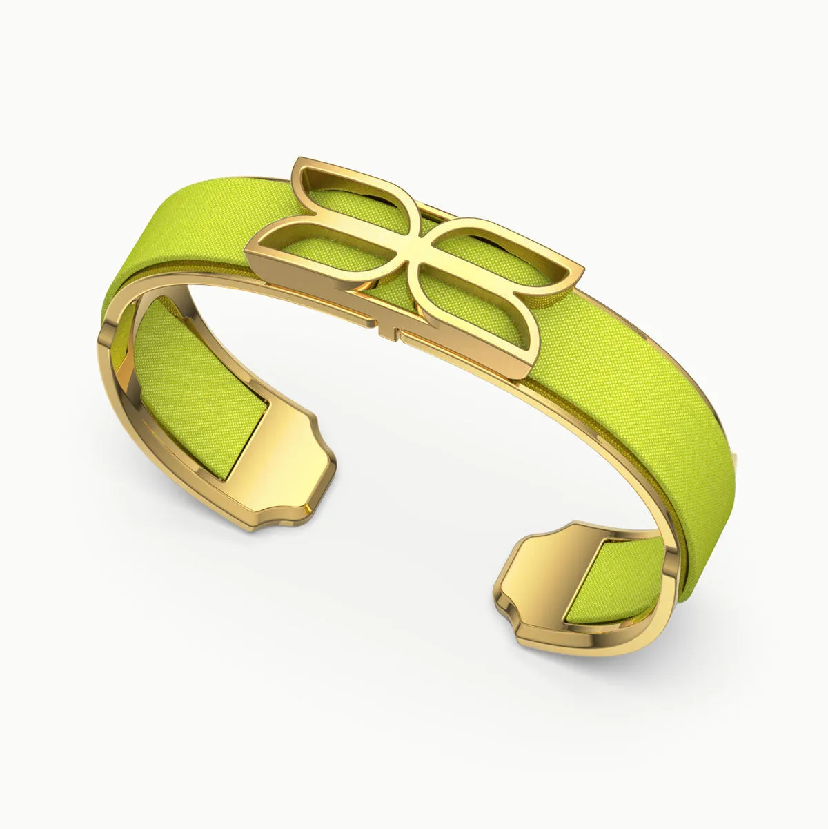 Kawung Silk Cuff - Pomelo Green