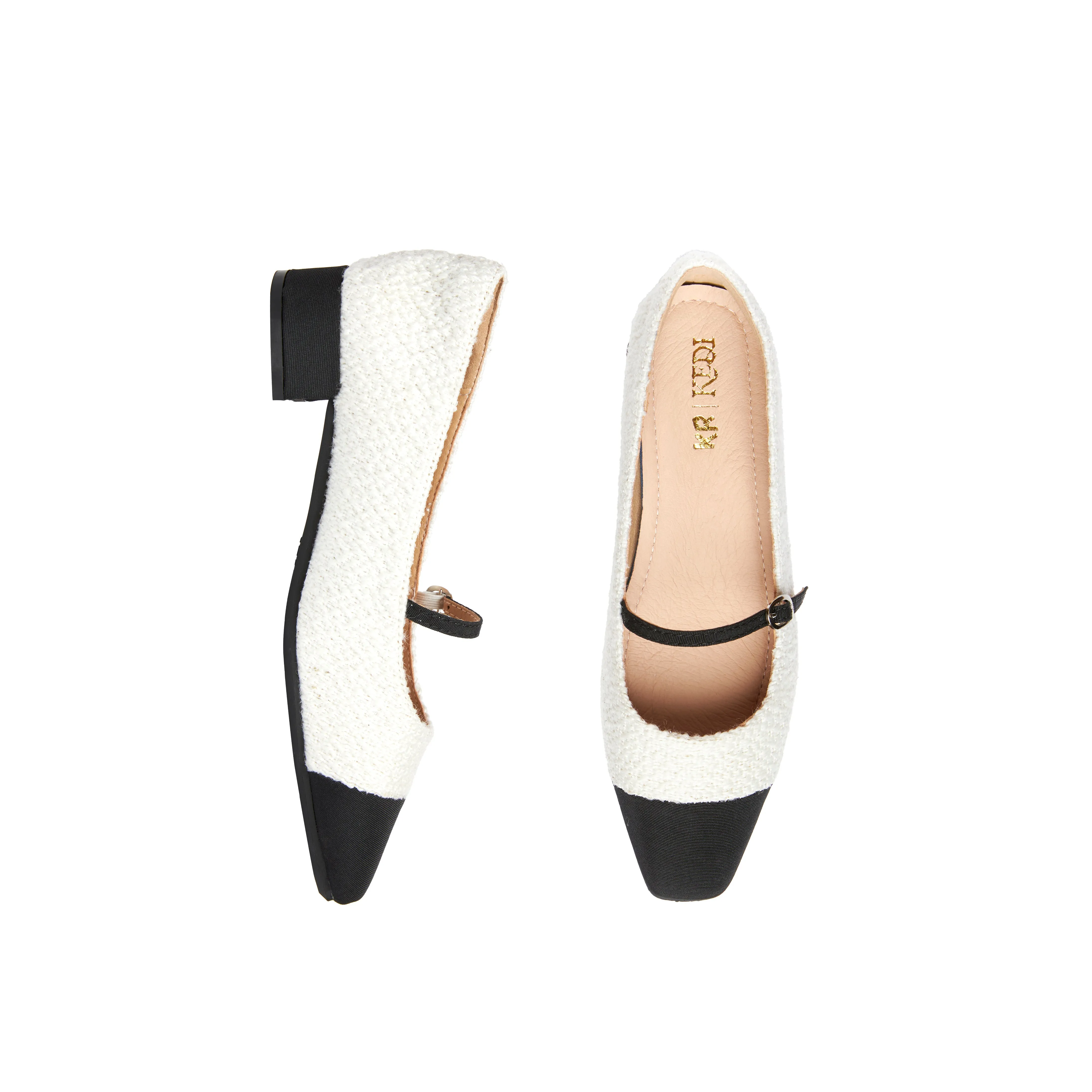 Kedi Tweed Mary Jane - BEI ( Beige )
