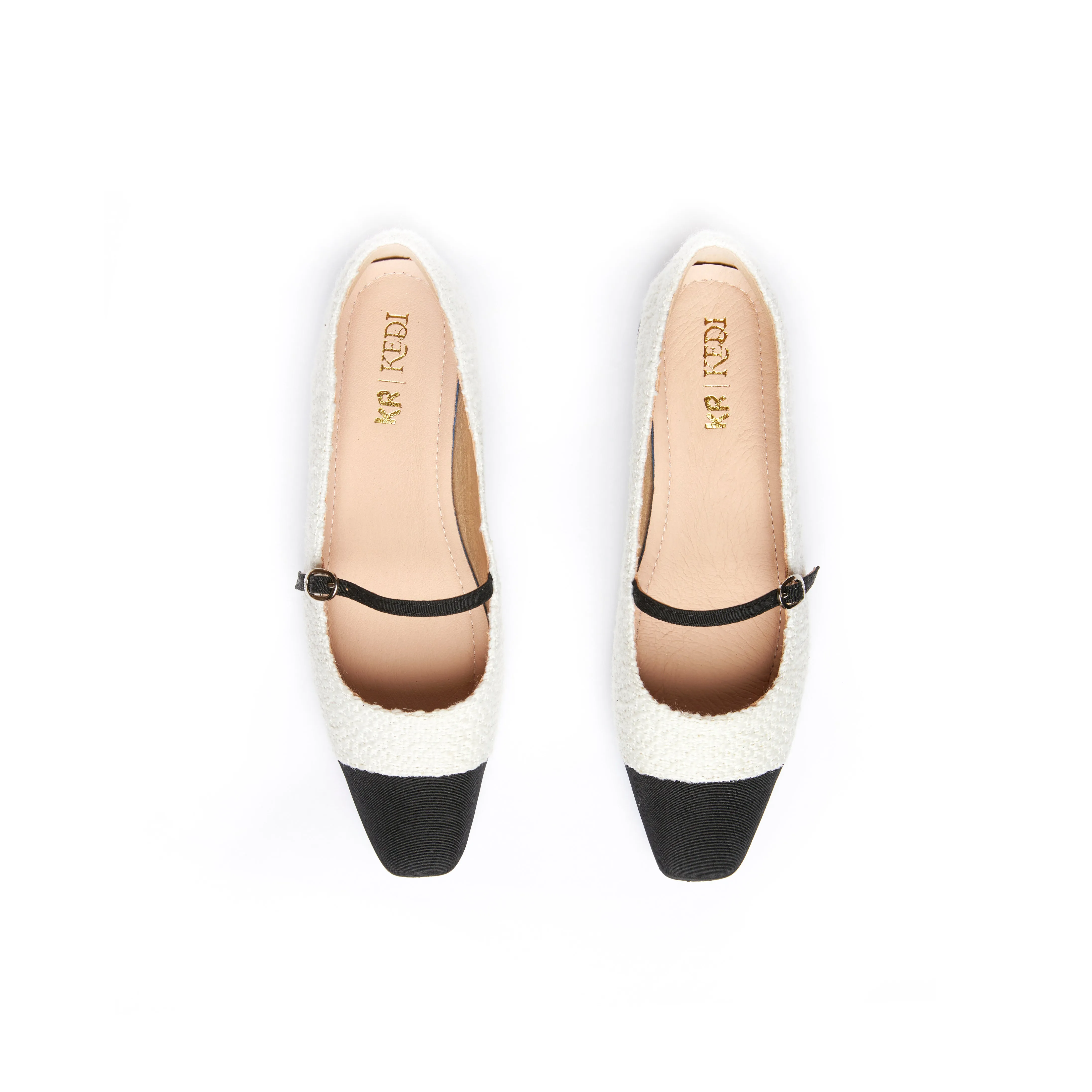 Kedi Tweed Mary Jane - BEI ( Beige )