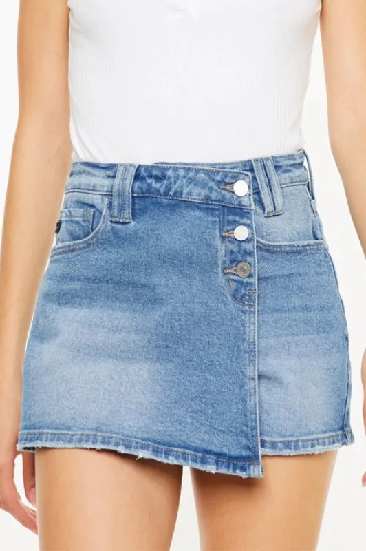 keelan skort - medium wash