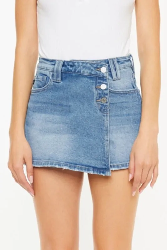 keelan skort - medium wash