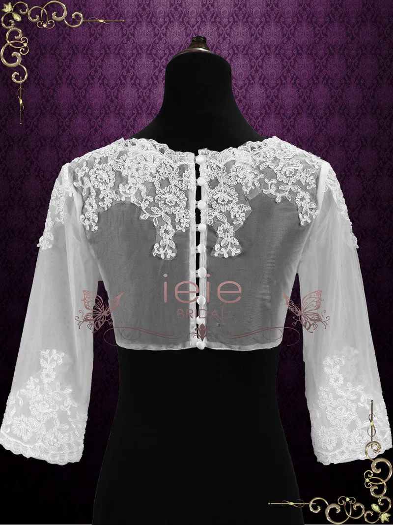Lace Bolero Jacket with Sleeves | SG1005