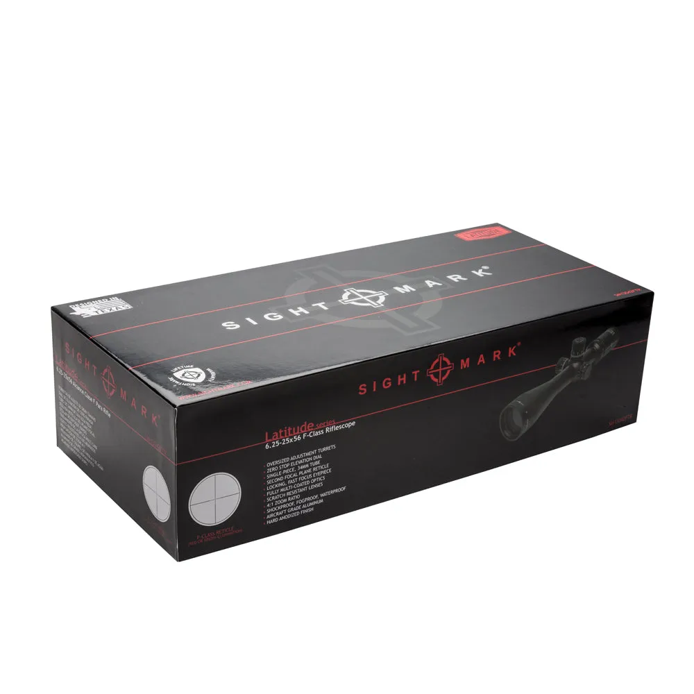 Latitude 6.25-25x56 Scope with F-Class Reticle