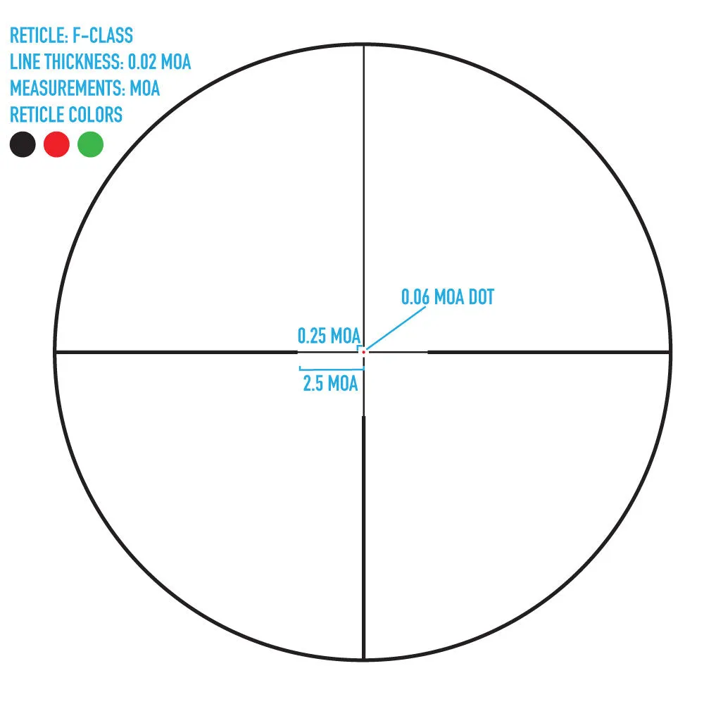 Latitude 6.25-25x56 Scope with F-Class Reticle