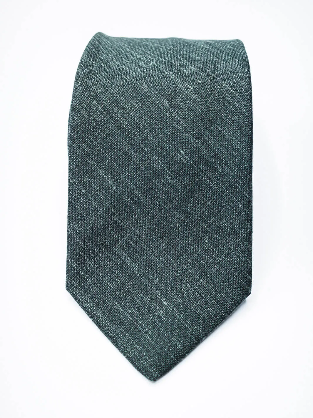 Linen-Wool Tie - Deep Teal