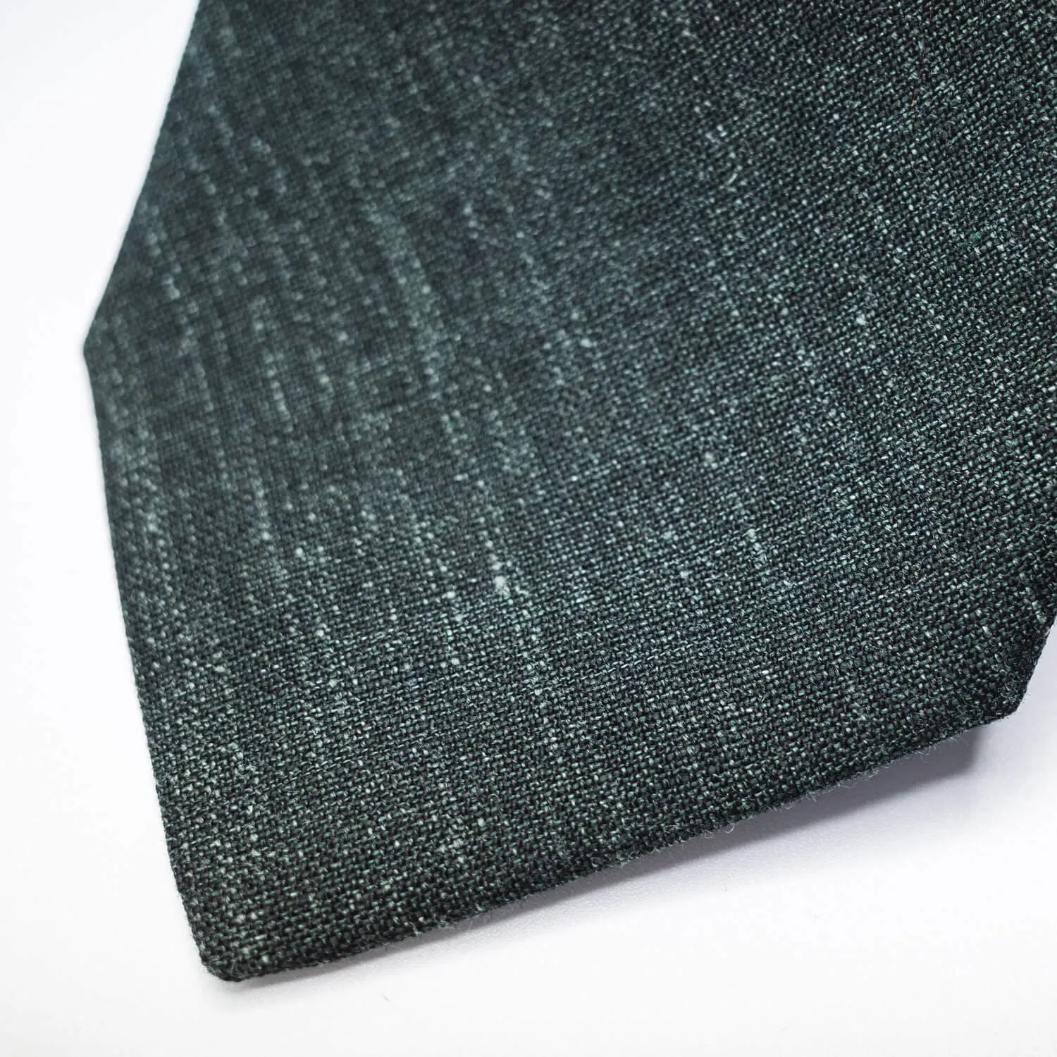 Linen-Wool Tie - Deep Teal
