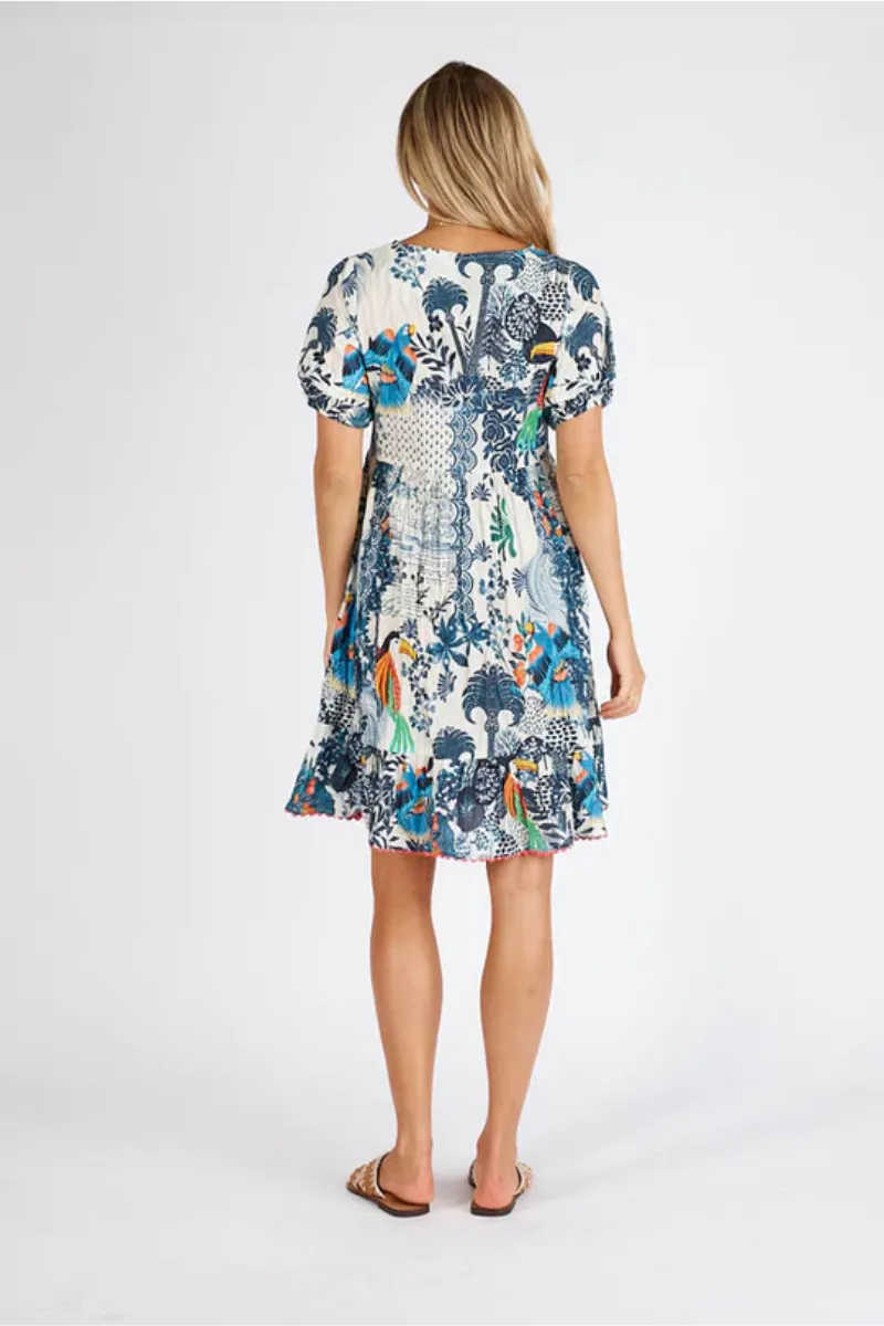 Lula Life Rio Cotton Dress Navy