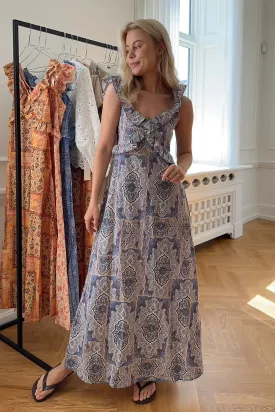 MelbaIC Kjole - Lilla Print