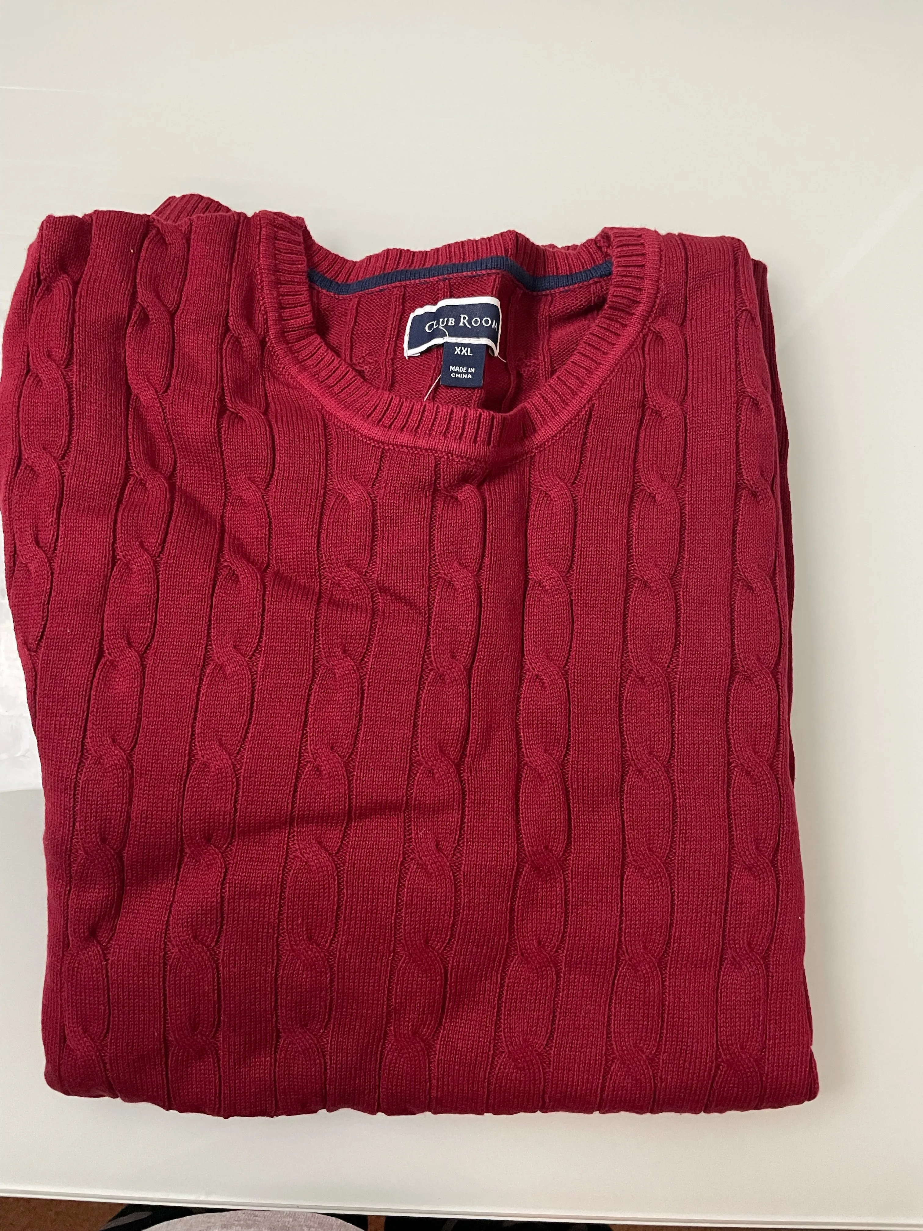 Men's Cable-Knit Elk Sweater,