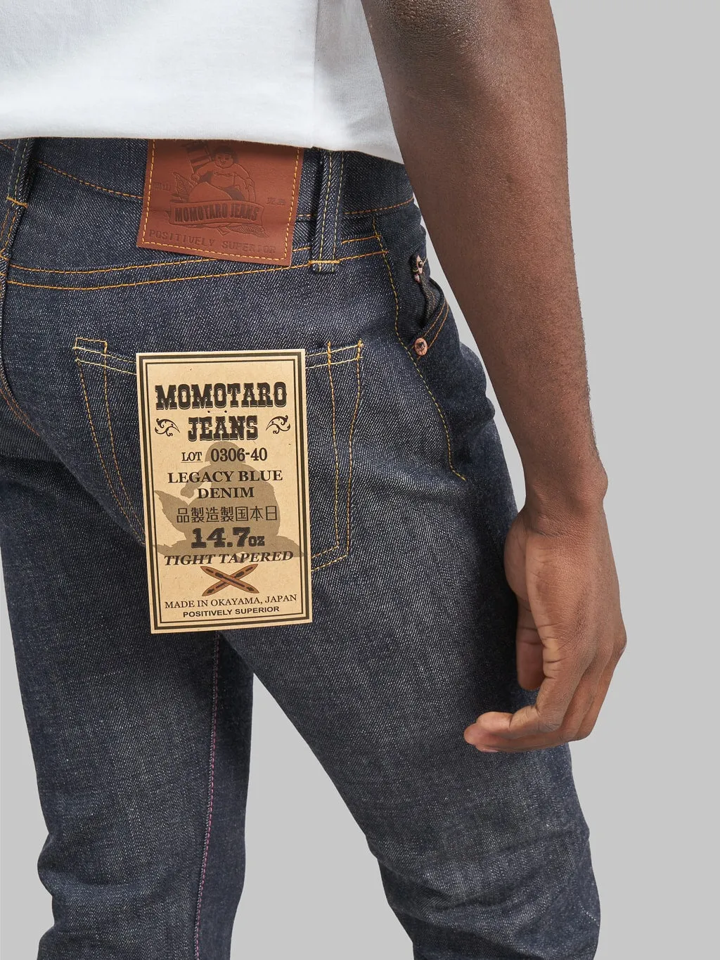 Momotaro 0306-40 14.7oz "Legacy Blue" Tight Tapered Jeans