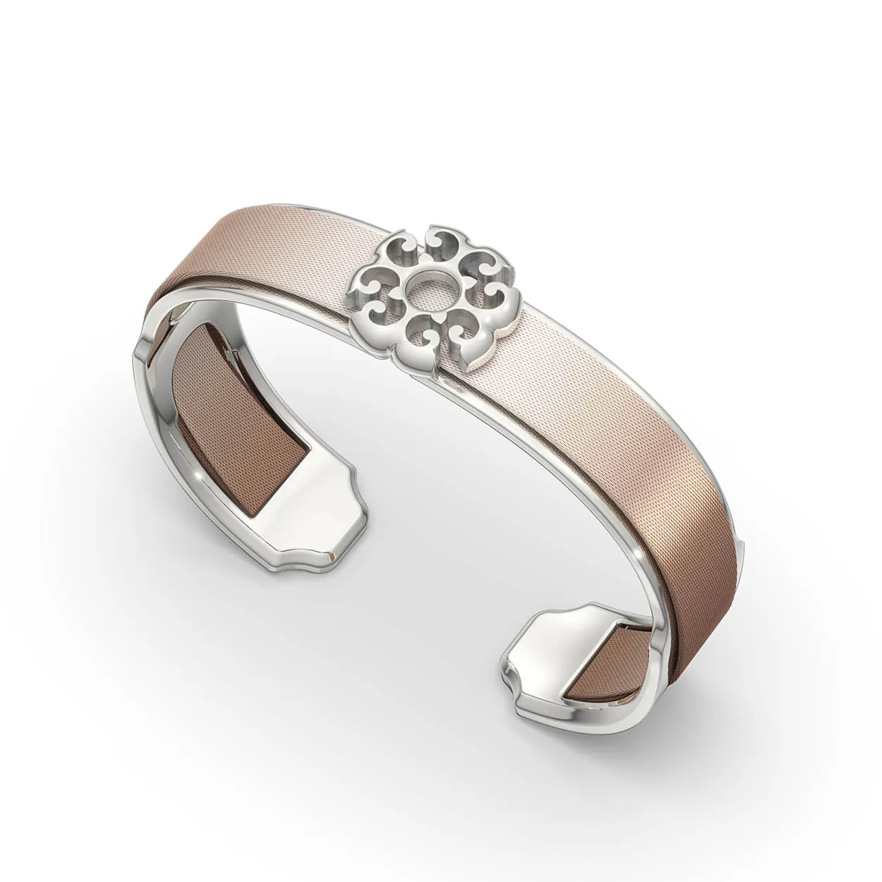 Nonya Blossom Silk Cuff - Bronze Glow