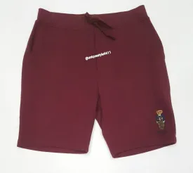 Nwt Polo Ralph Lauren Burgundy Prep Teddy Bear  Shorts