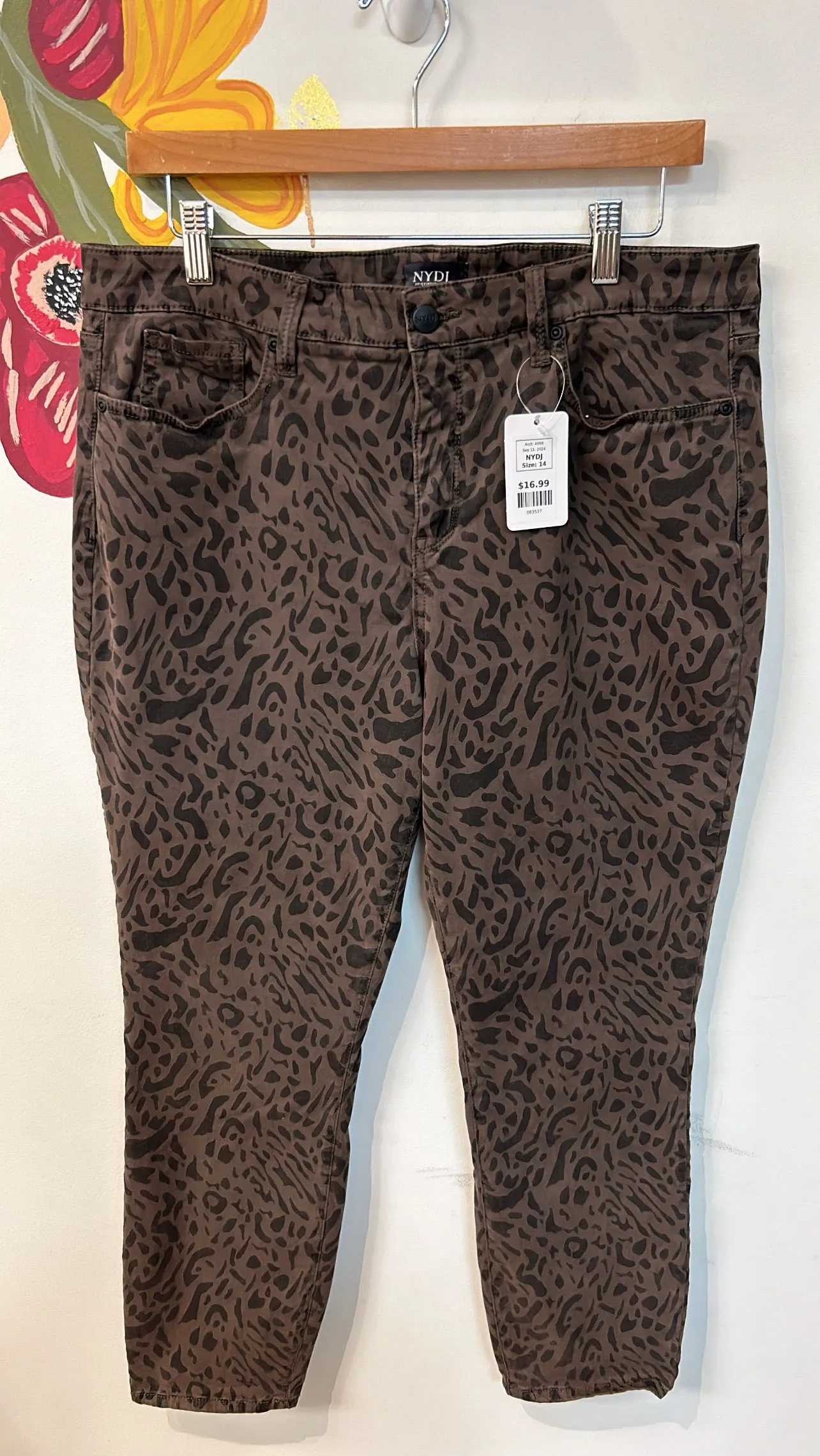 NYDJ Animal Print Ami Skinny Jeans, 14
