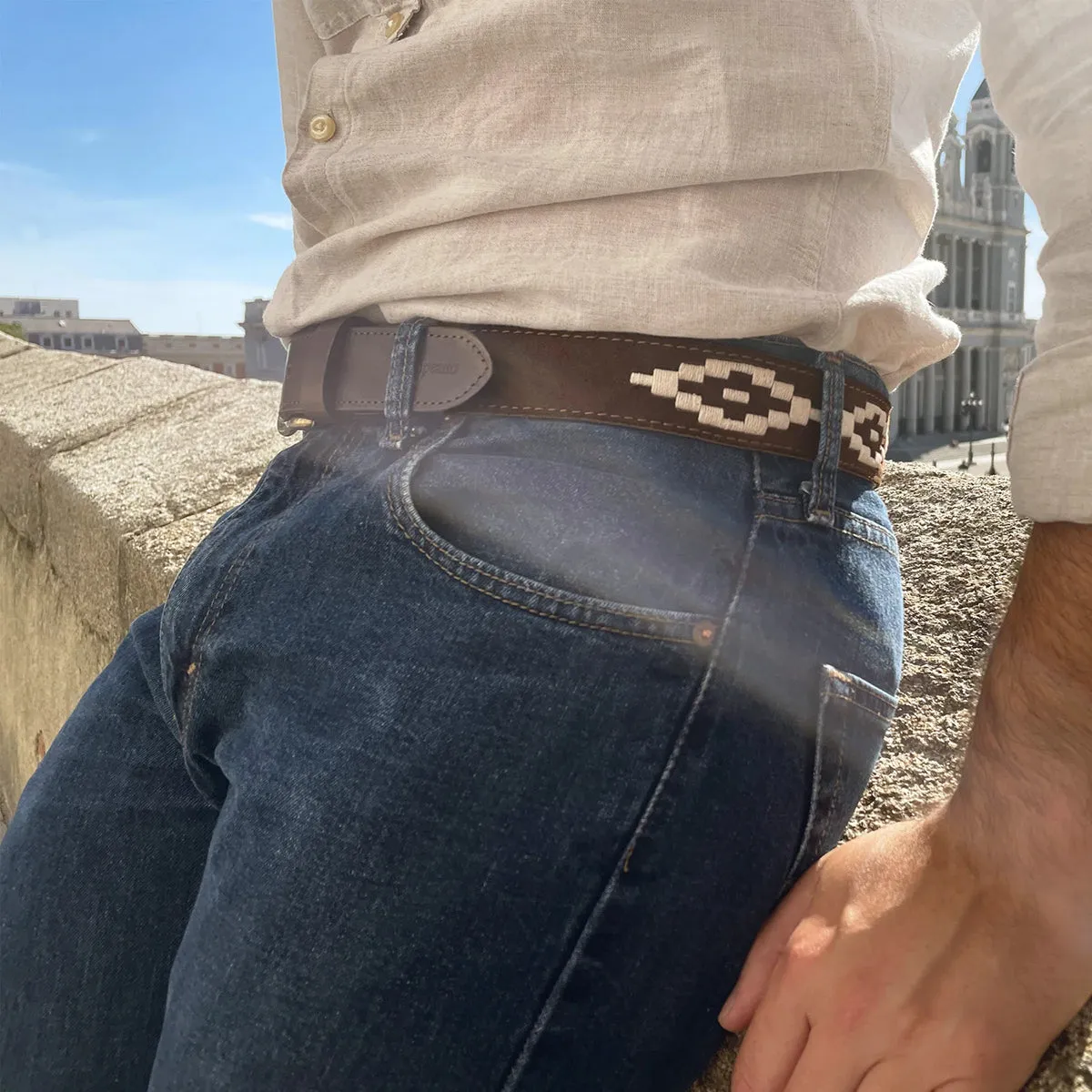 Pampeano Polo Belt (Confianza) - Brown Suede