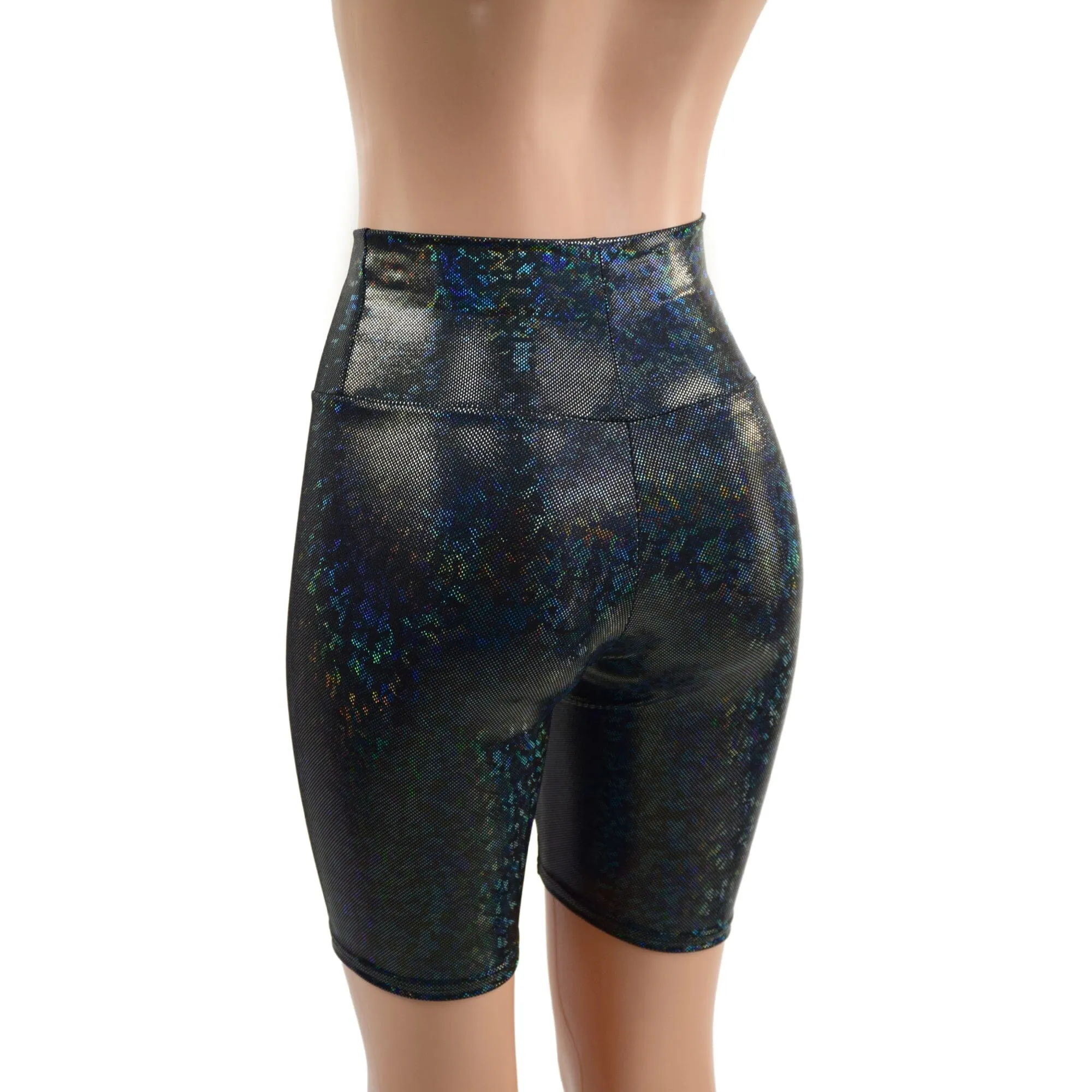 Ready To Ship Black Kaleidoscope Bike Shorts