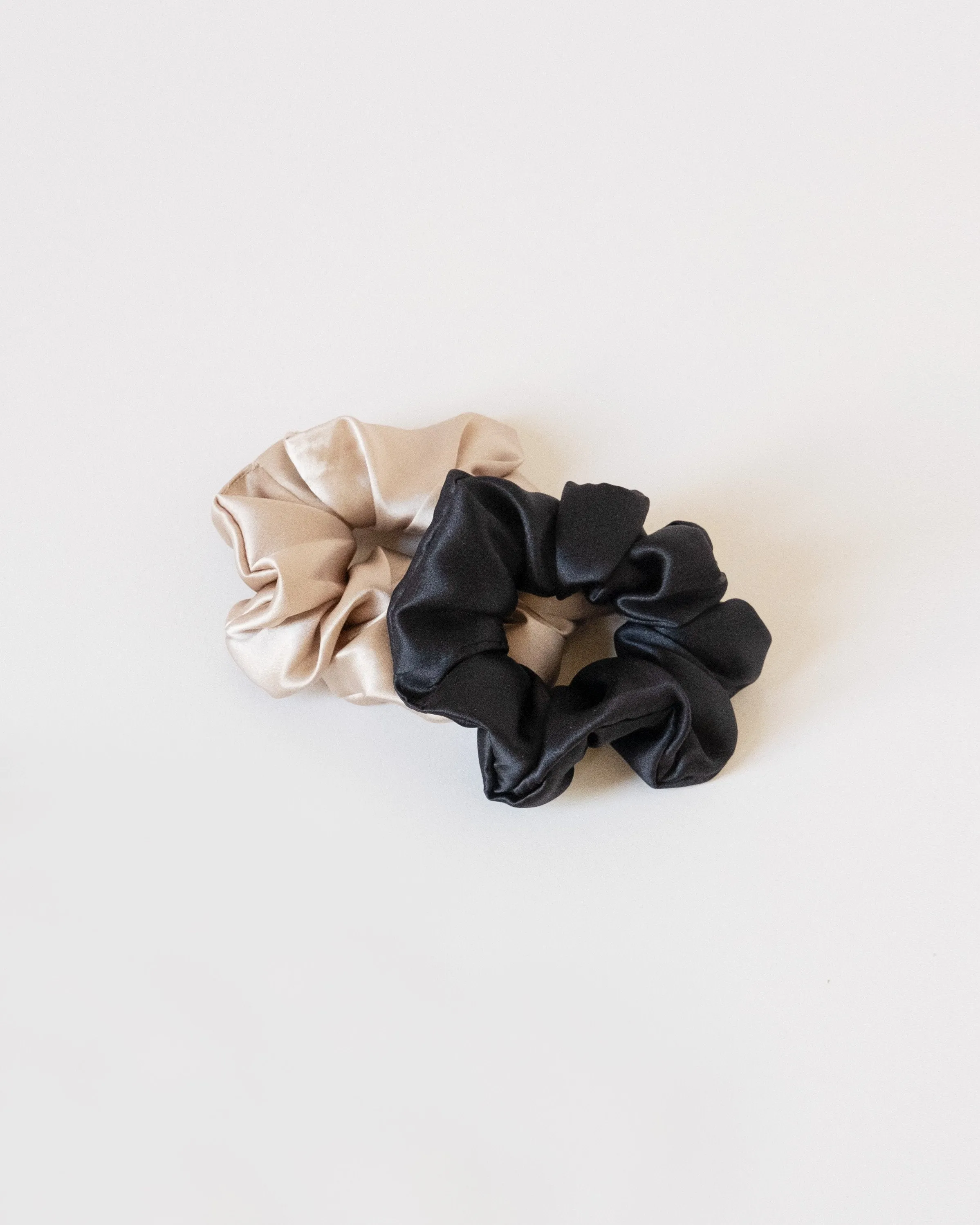 Recycled Silk Scrunchie Duo