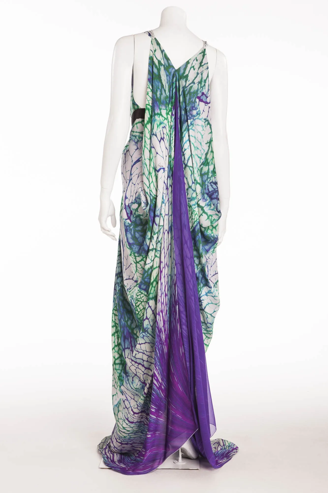 Roberto Cavalli - Purple and Aqua Halter Dress - IT 42