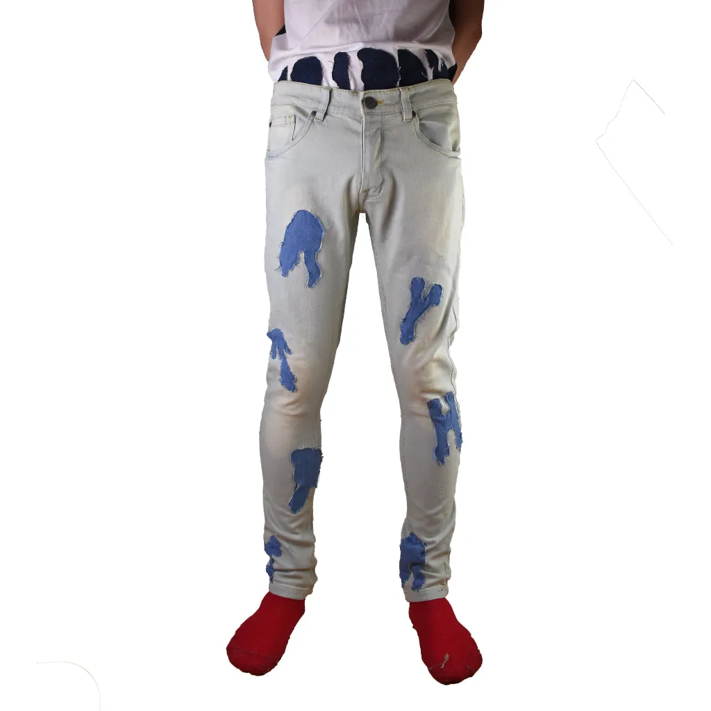 Scattered Trippy Hippy Distressed Denim Jeans