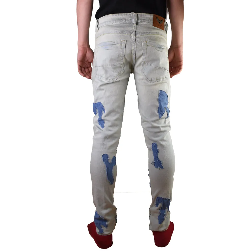 Scattered Trippy Hippy Distressed Denim Jeans