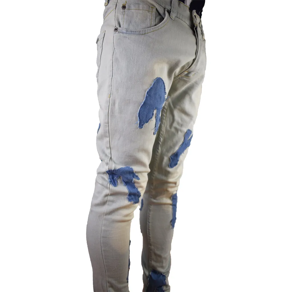 Scattered Trippy Hippy Distressed Denim Jeans
