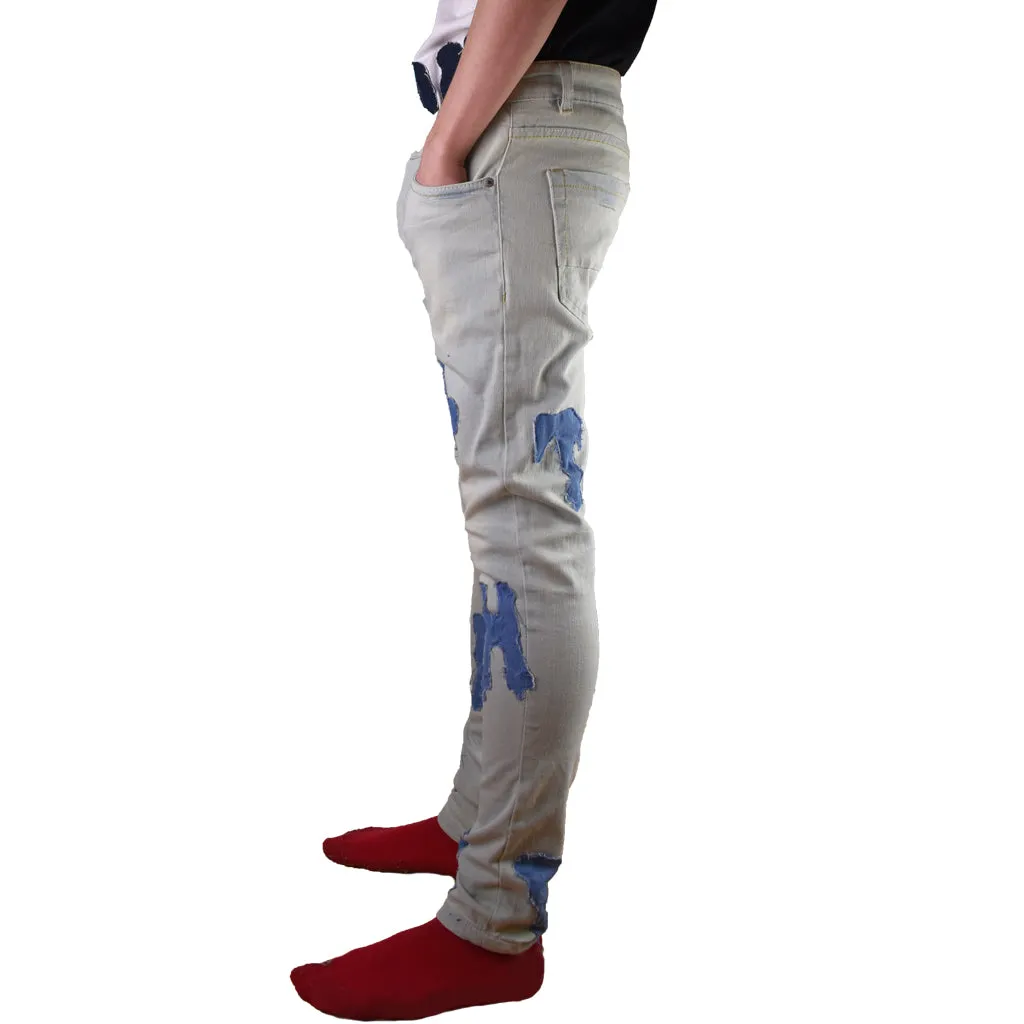 Scattered Trippy Hippy Distressed Denim Jeans