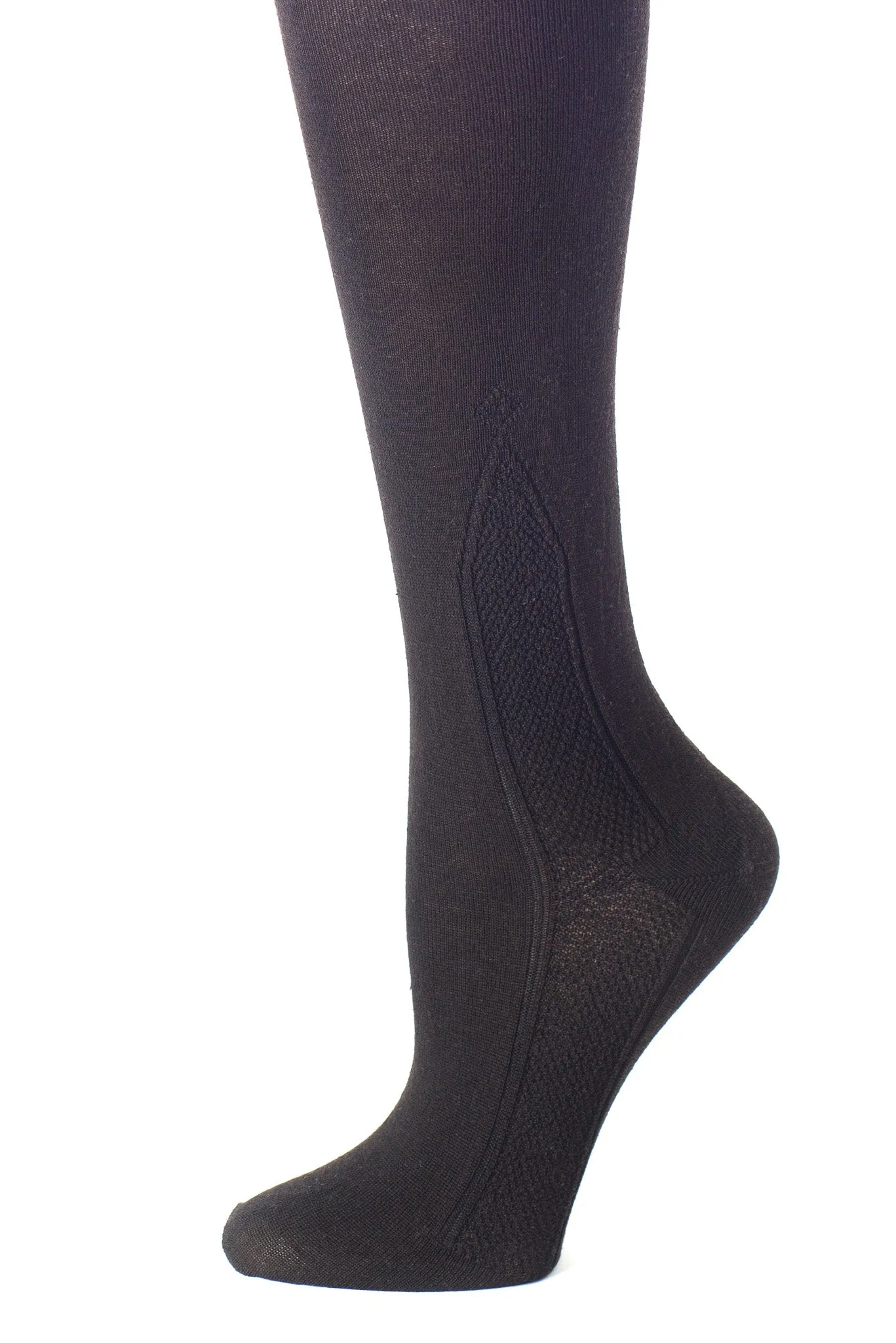 Seamed Clocked Silk Stockings