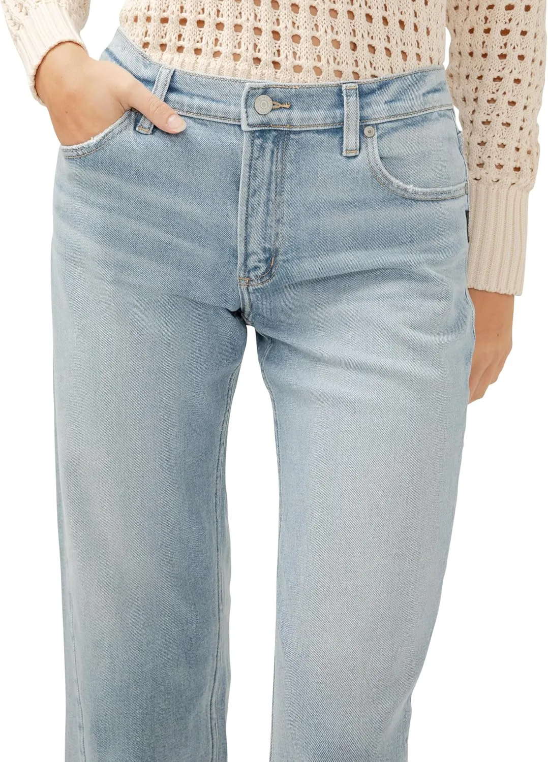 Silver Jeans Co. Women's Mid Rise Relaxed Straight Leg Jeans