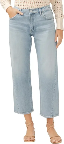 Silver Jeans Co. Women's Mid Rise Relaxed Straight Leg Jeans