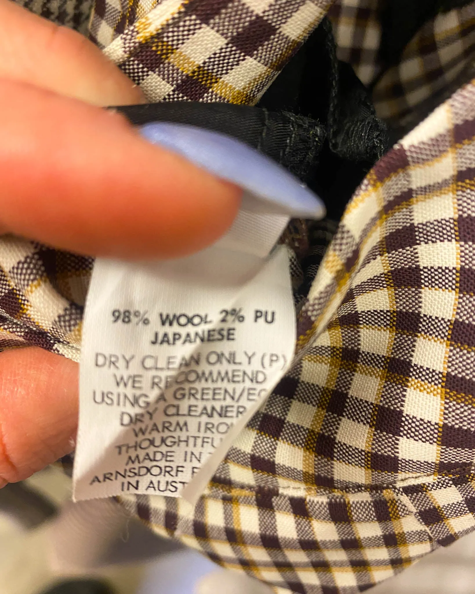 Size XS - Arnsdorf Plaid Pants