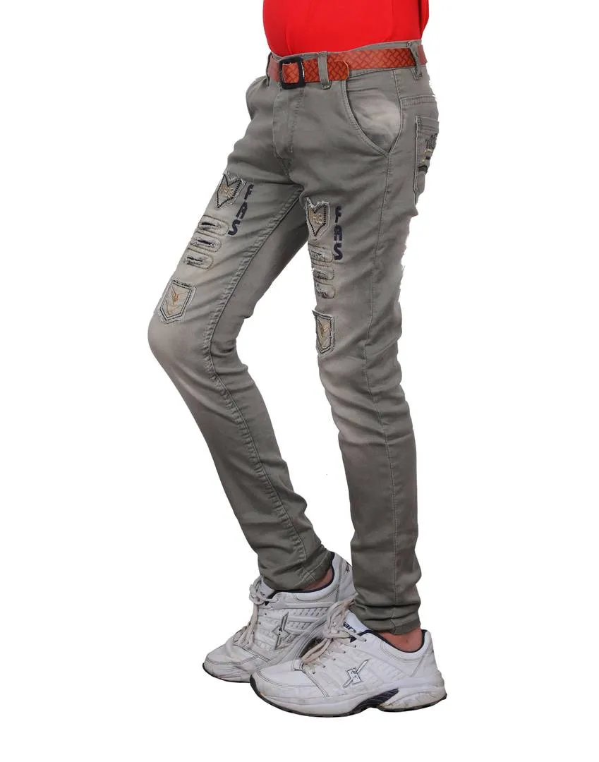 Slim Fit Grey Colour Jeans