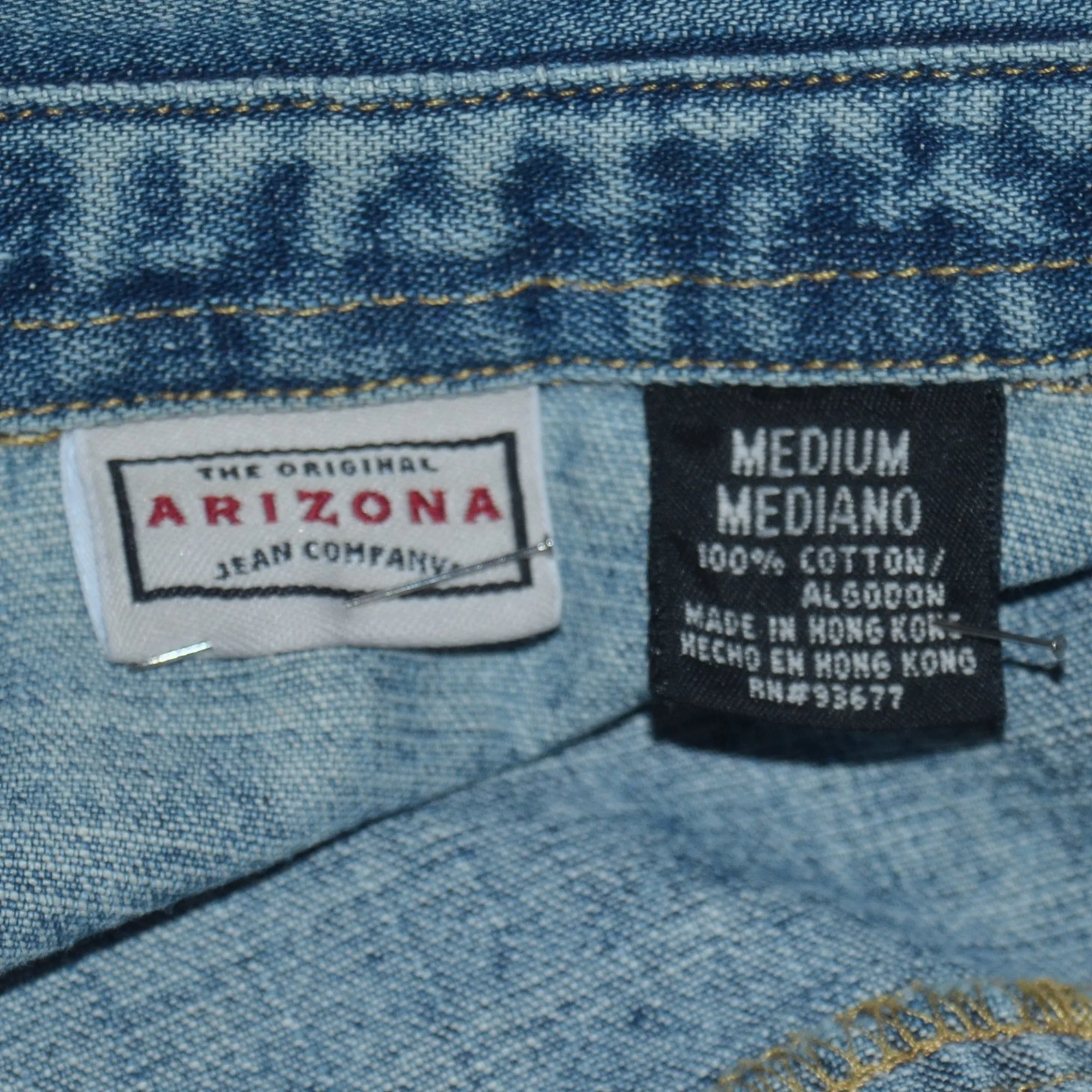 SOLD 90s Denim Western Snap Button Blouse by Arizona
