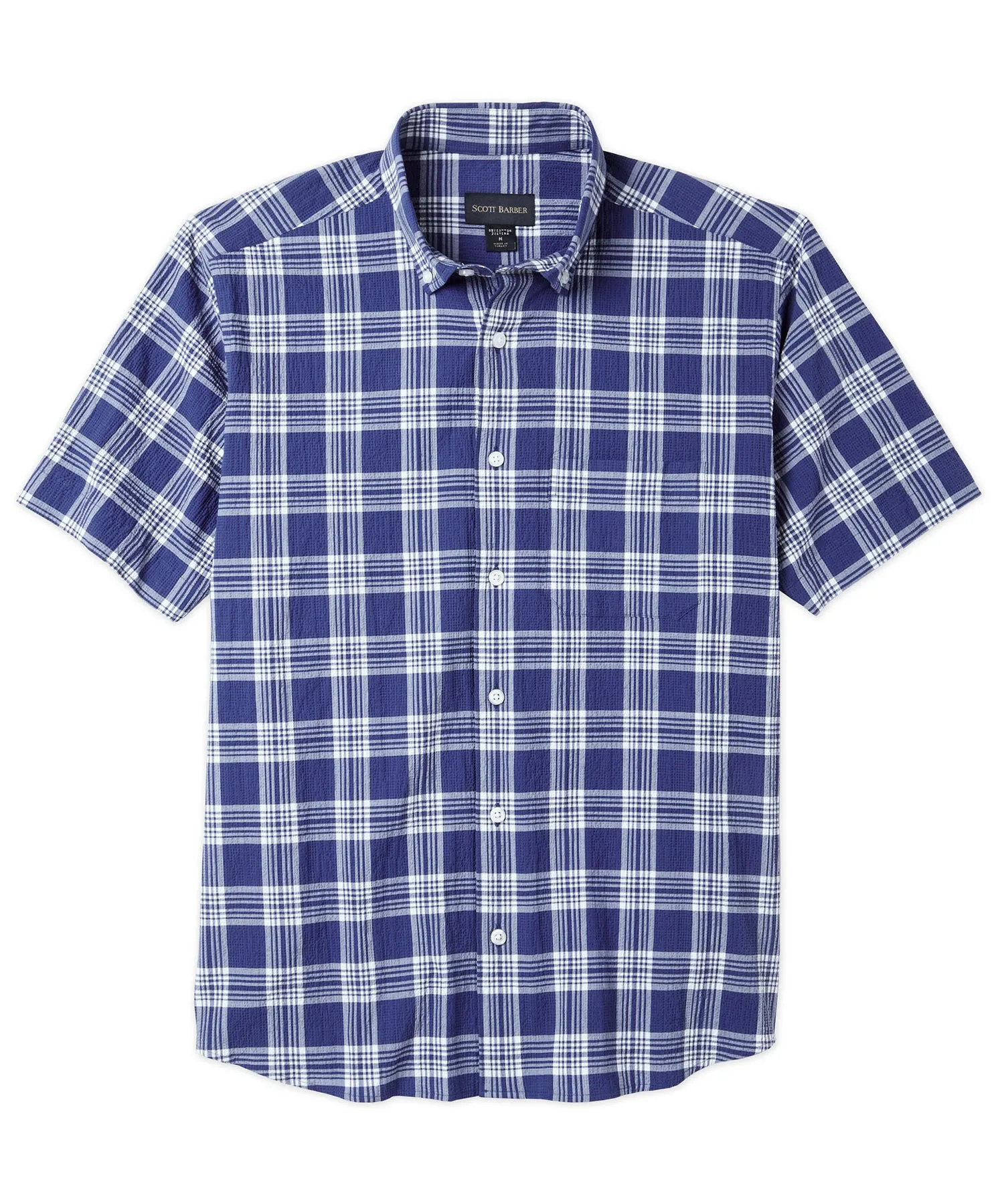 Stretch Cotton Seersucker Sport Shirt