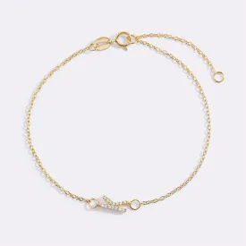 The Skinny Diamond Initial Bracelet