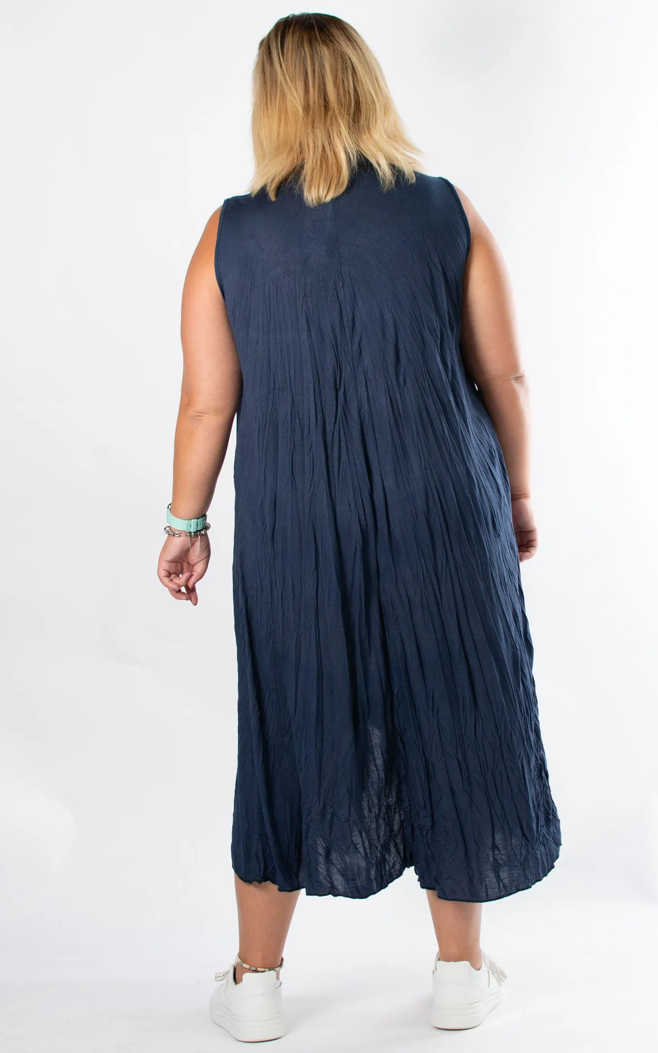 Tina Sleeveless Dress | Navy