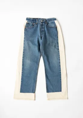 Vintage Reworked Slouch Jean in Indigo and Natural
