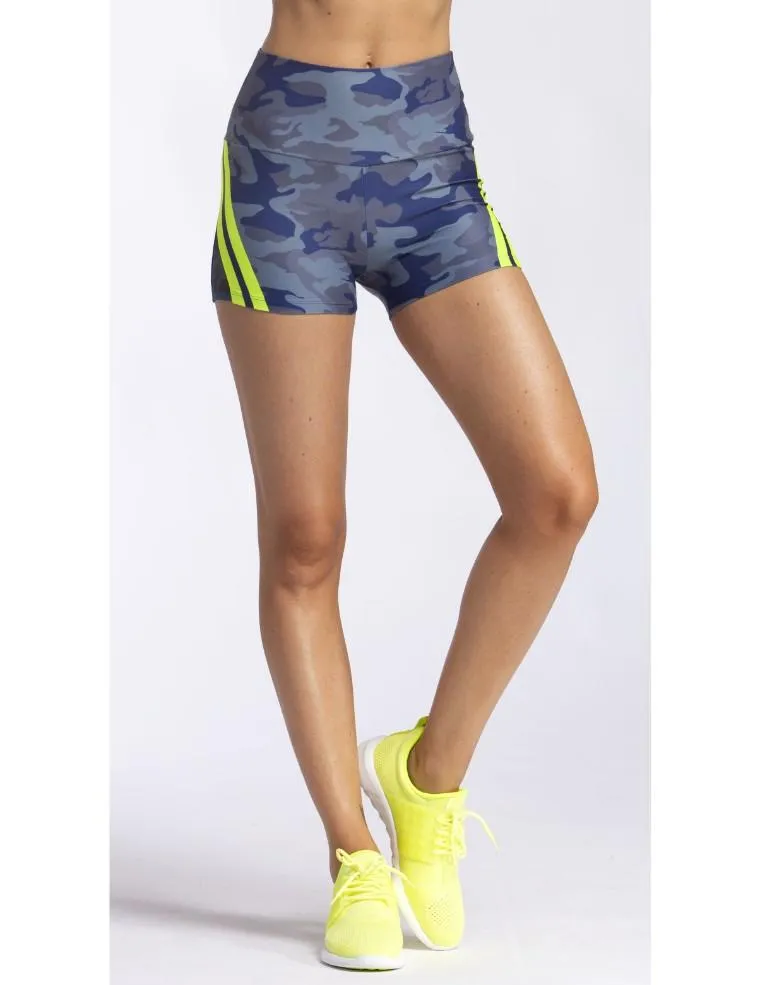 Wear It To Heart Breakneck Biker Short - Slate Camo