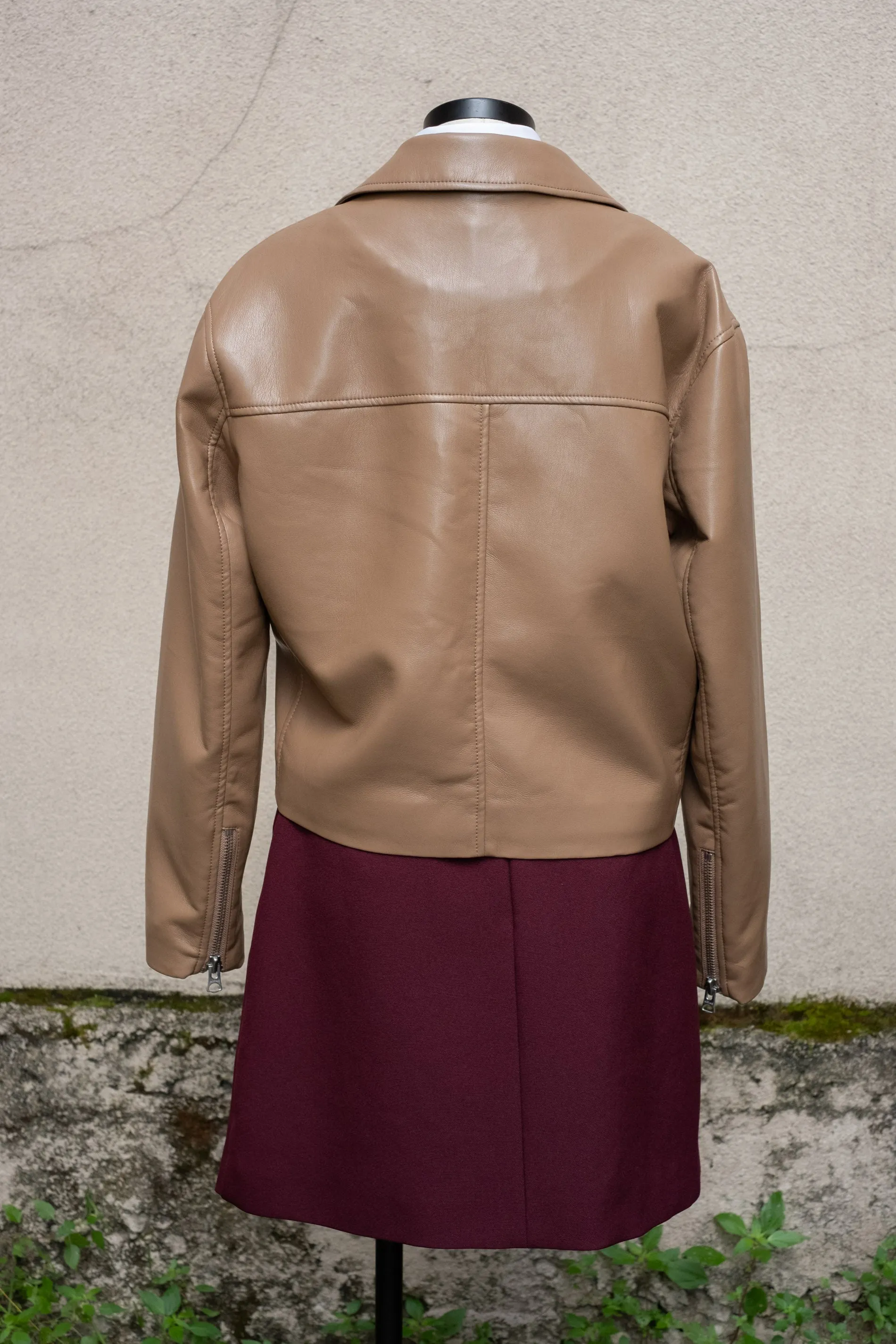 Wilfred Faux Leather Cropped Moto